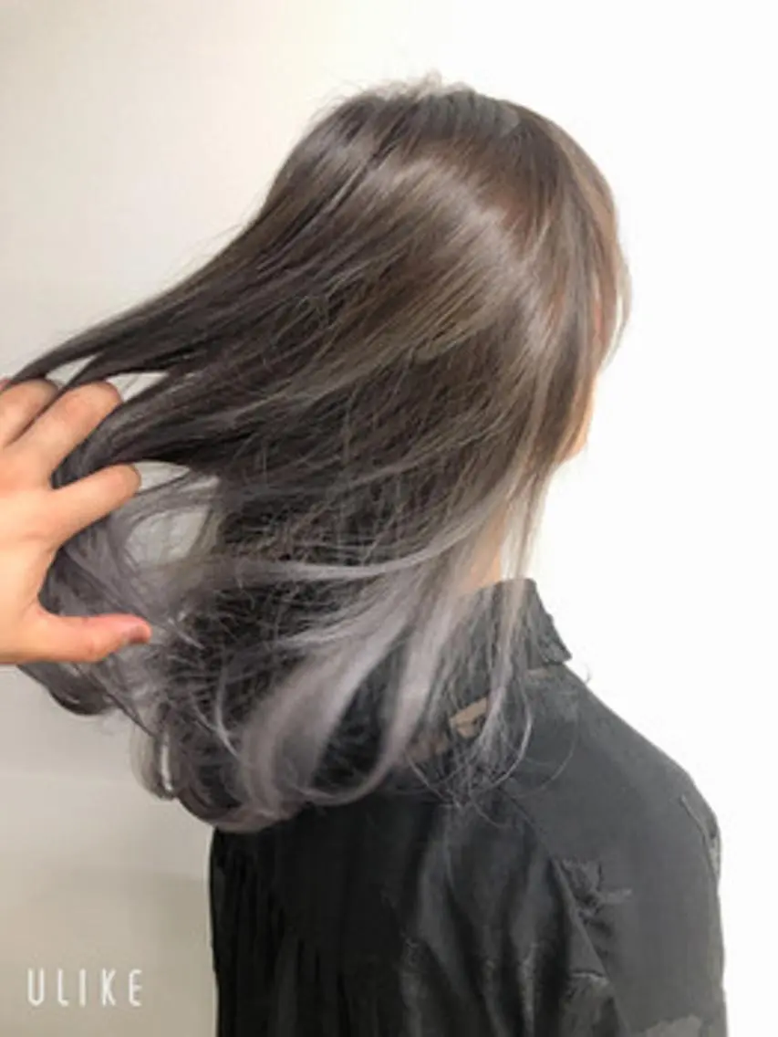 セミロング カラー ヘアアレンジ アディクシーカラー 透明感カラー 【公式】amble luxe池袋東口🩷のヘアスタイル