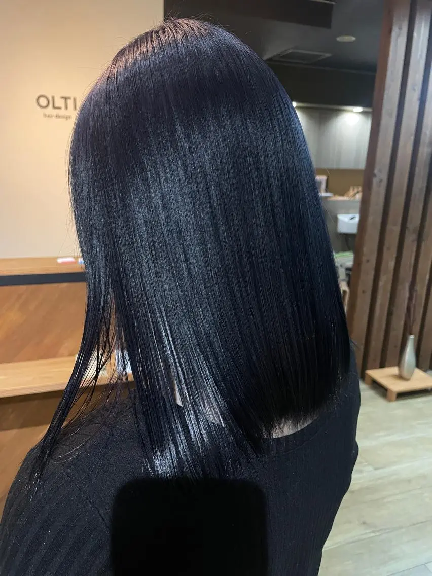 ミディアム カラー ヘアカラー カジ エリナのヘアスタイル