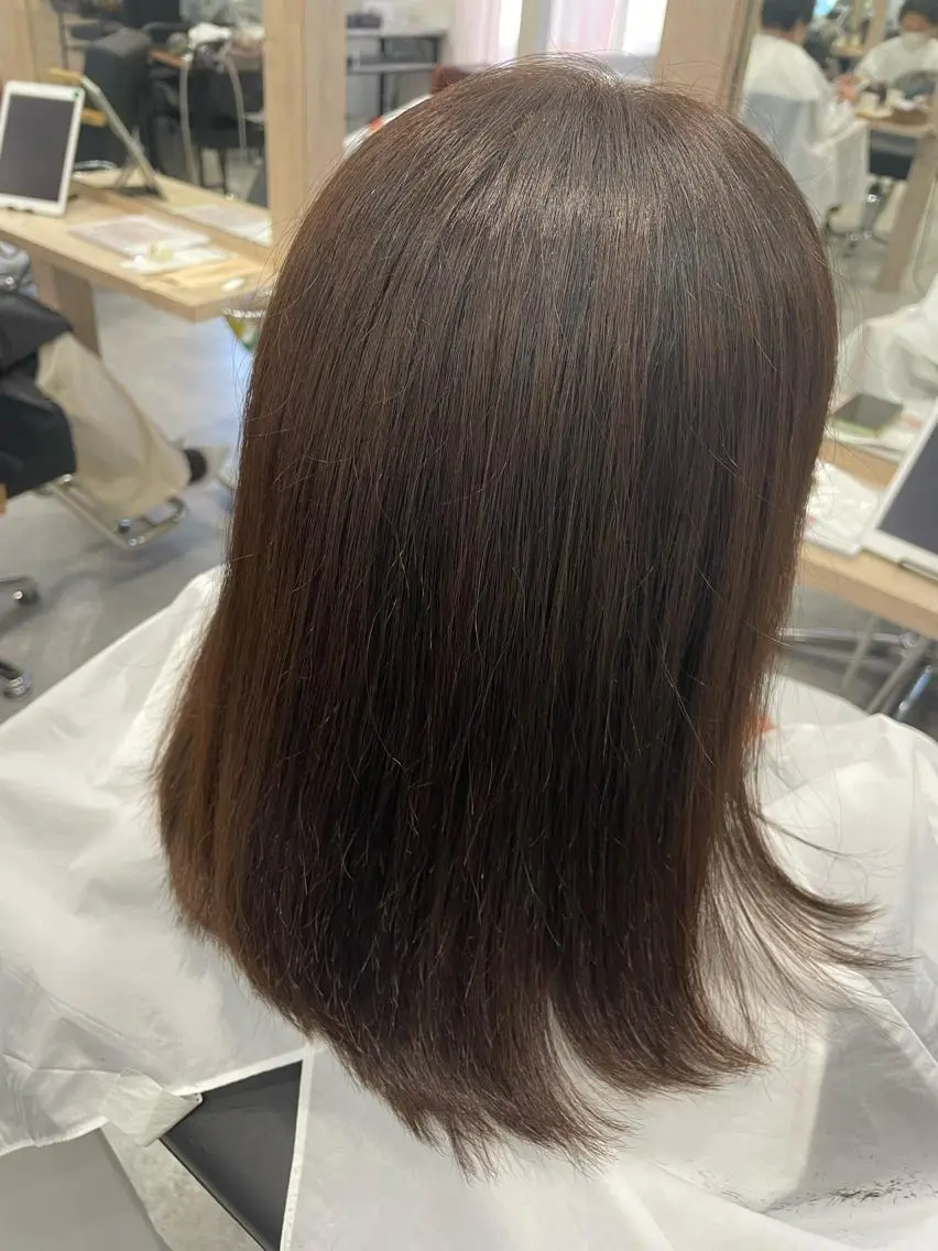 ミディアム カット トリートメント 永田 まどかのヘアスタイル