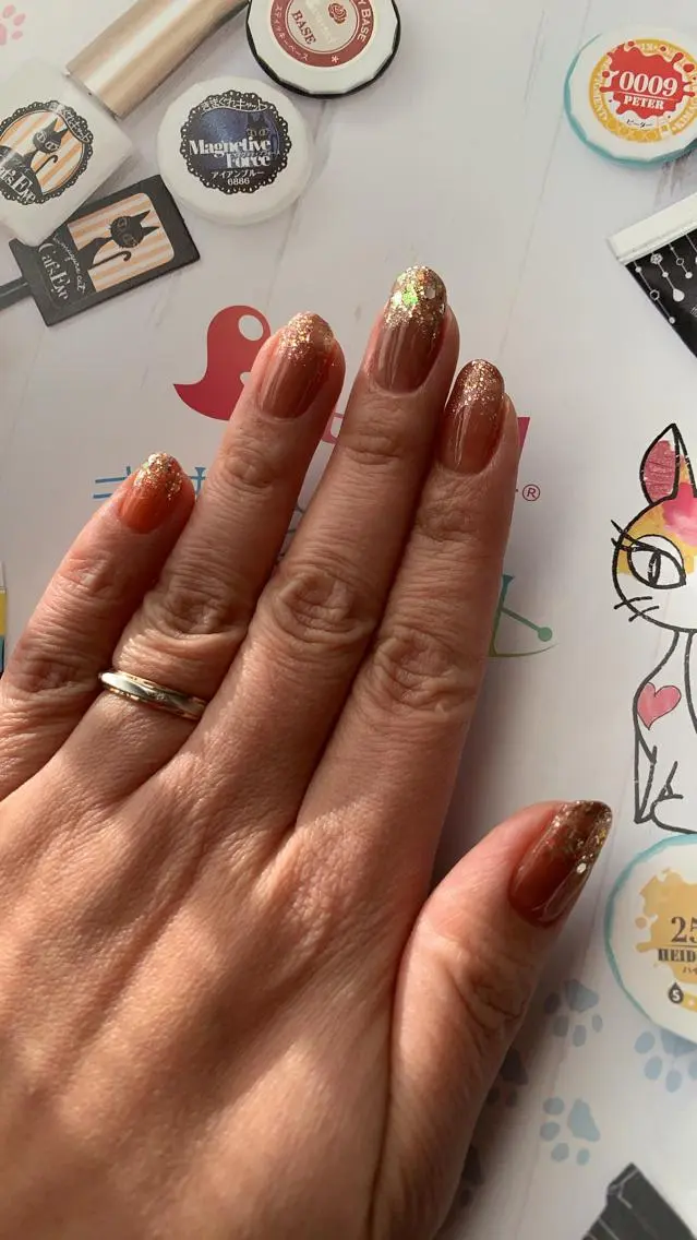 ネイル ラメ(グリッター) オフィスネイル aki_orenge nailのネイルデザイン