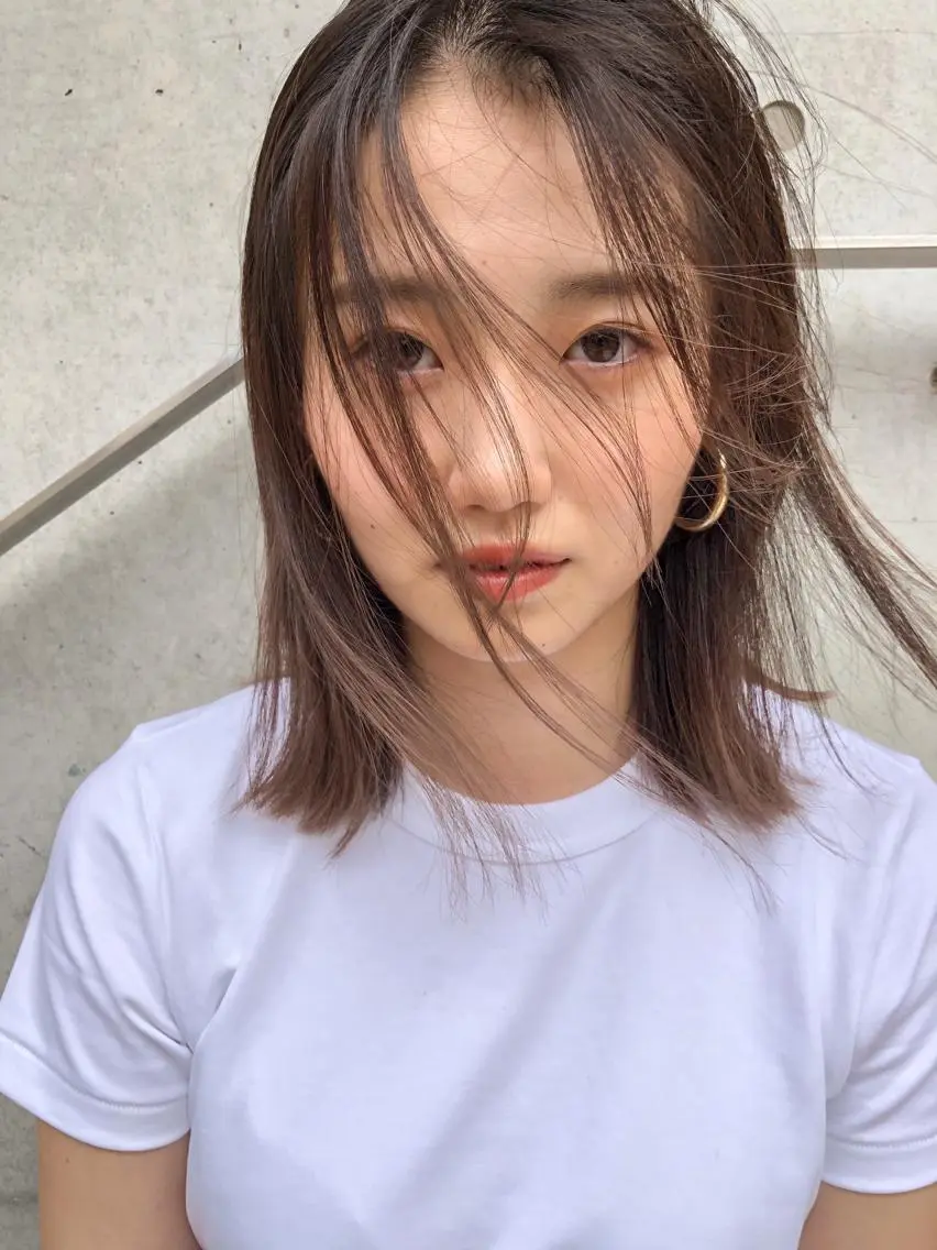 ミディアム カット ヘアカラー トリートメント nessヤマサキ リュウタのヘアスタイル