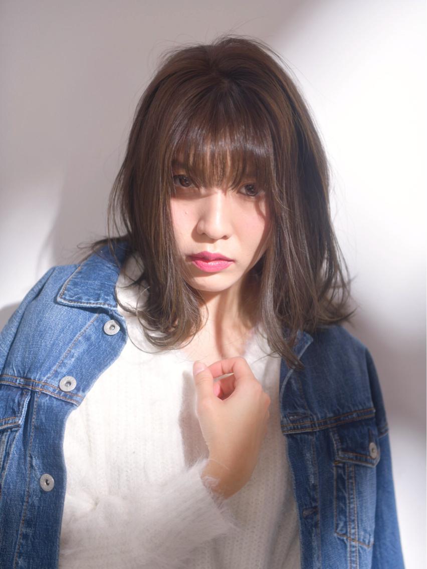 ミディアム カラー パーマ 【髪質改善師】 鈴木伸之介のヘアスタイル