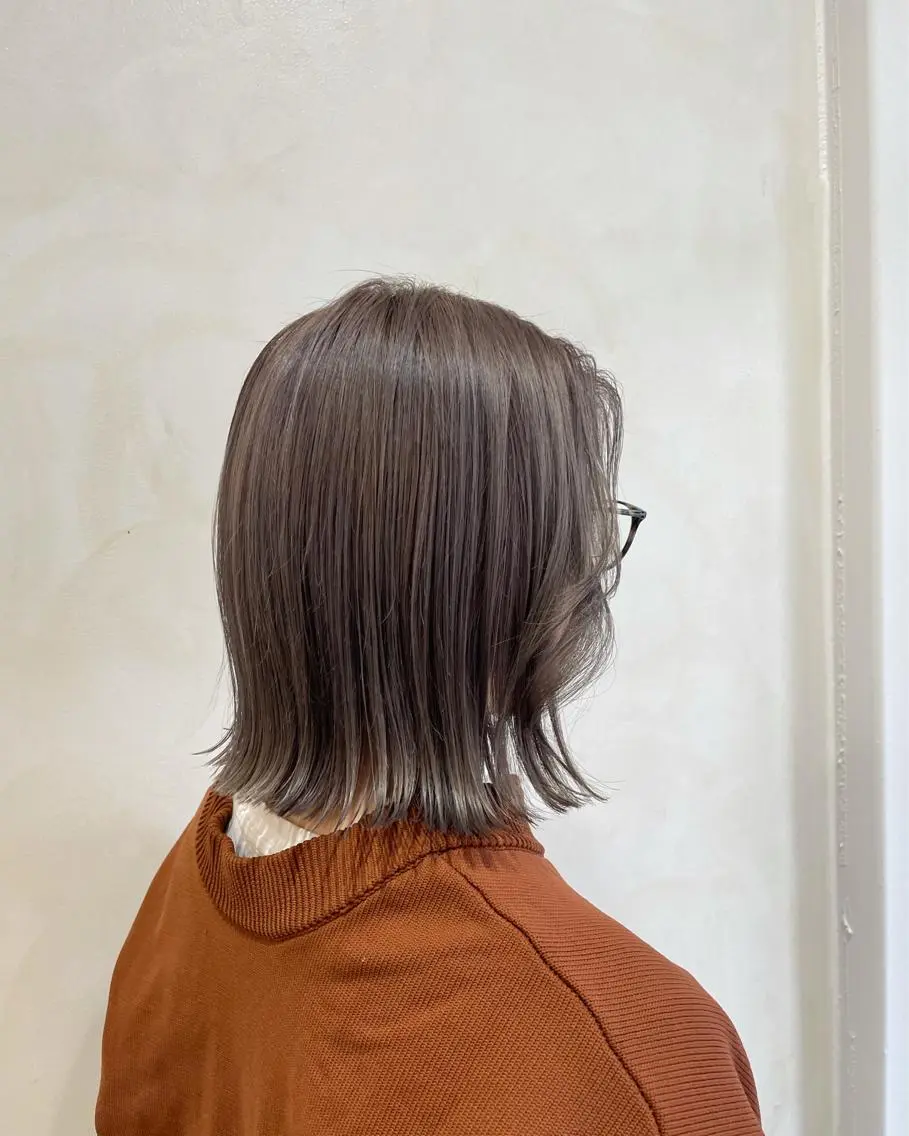 ミディアム ヘアアレンジ 切りっぱなしボブ ボブ ヘアカラー ⌇ROMEO京橋店⌇ 鎌谷明星🪷のヘアスタイル
