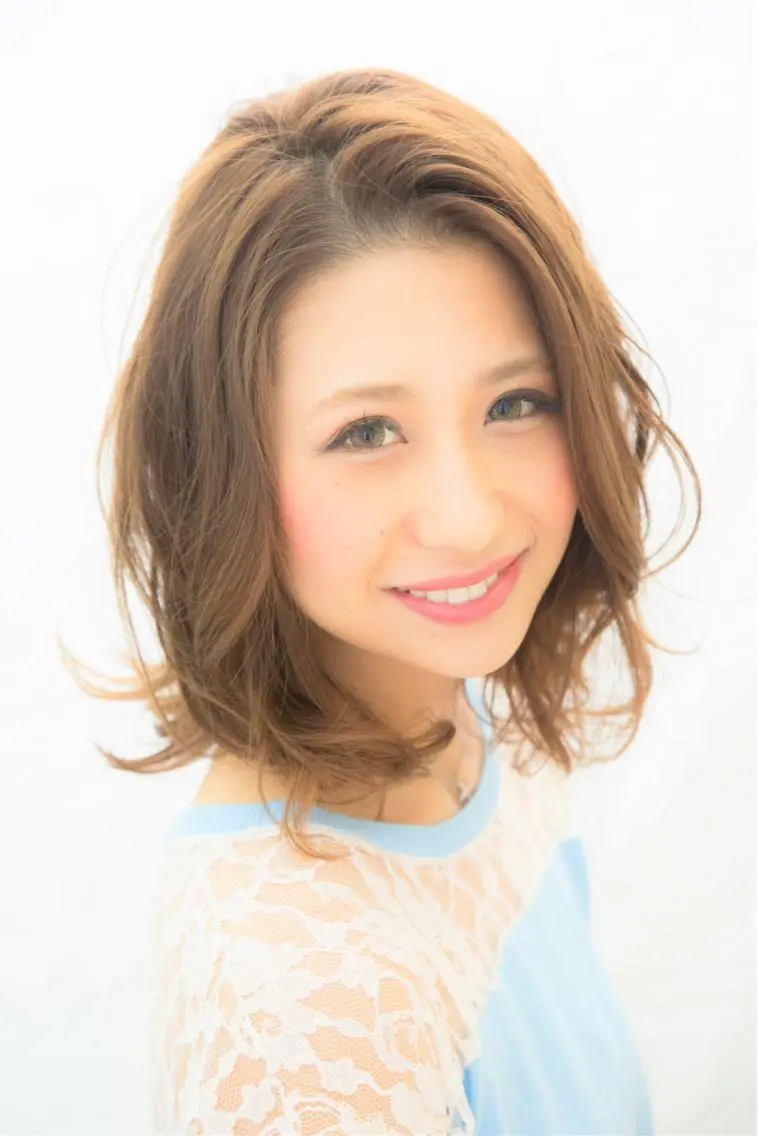 ミディアム セミロング カラー パーマ ボブ 縮毛矯正×髪質改善 店長　DAITOのヘアスタイル