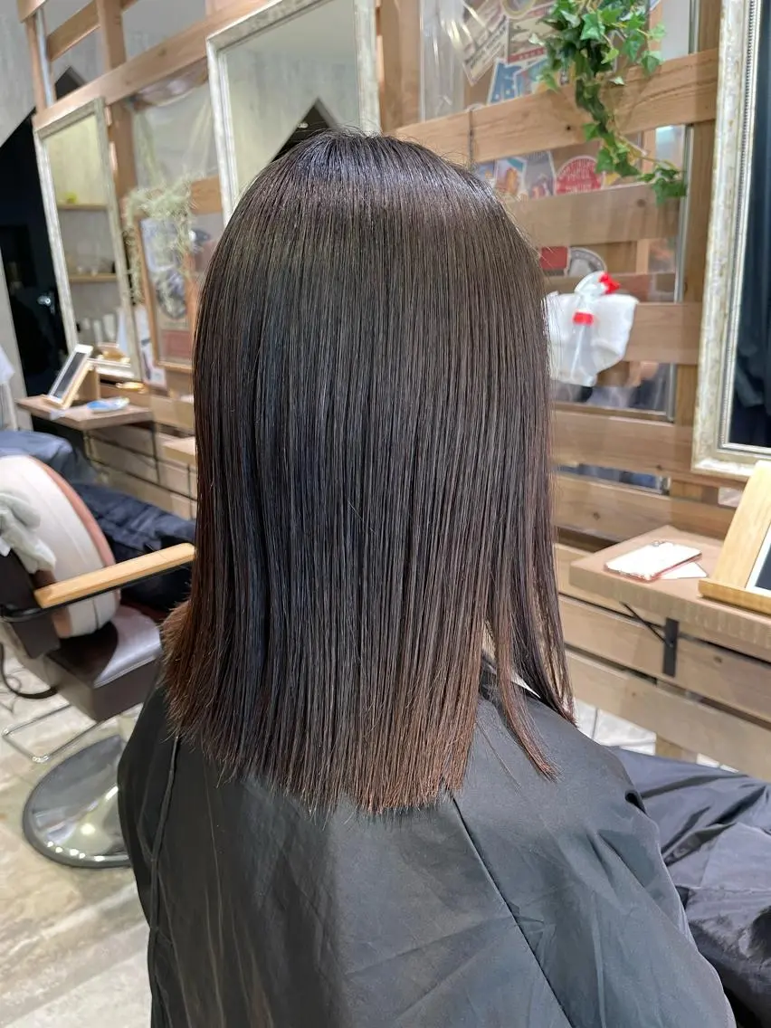 ミディアム 縮毛矯正 川崎 龍馬のヘアスタイル