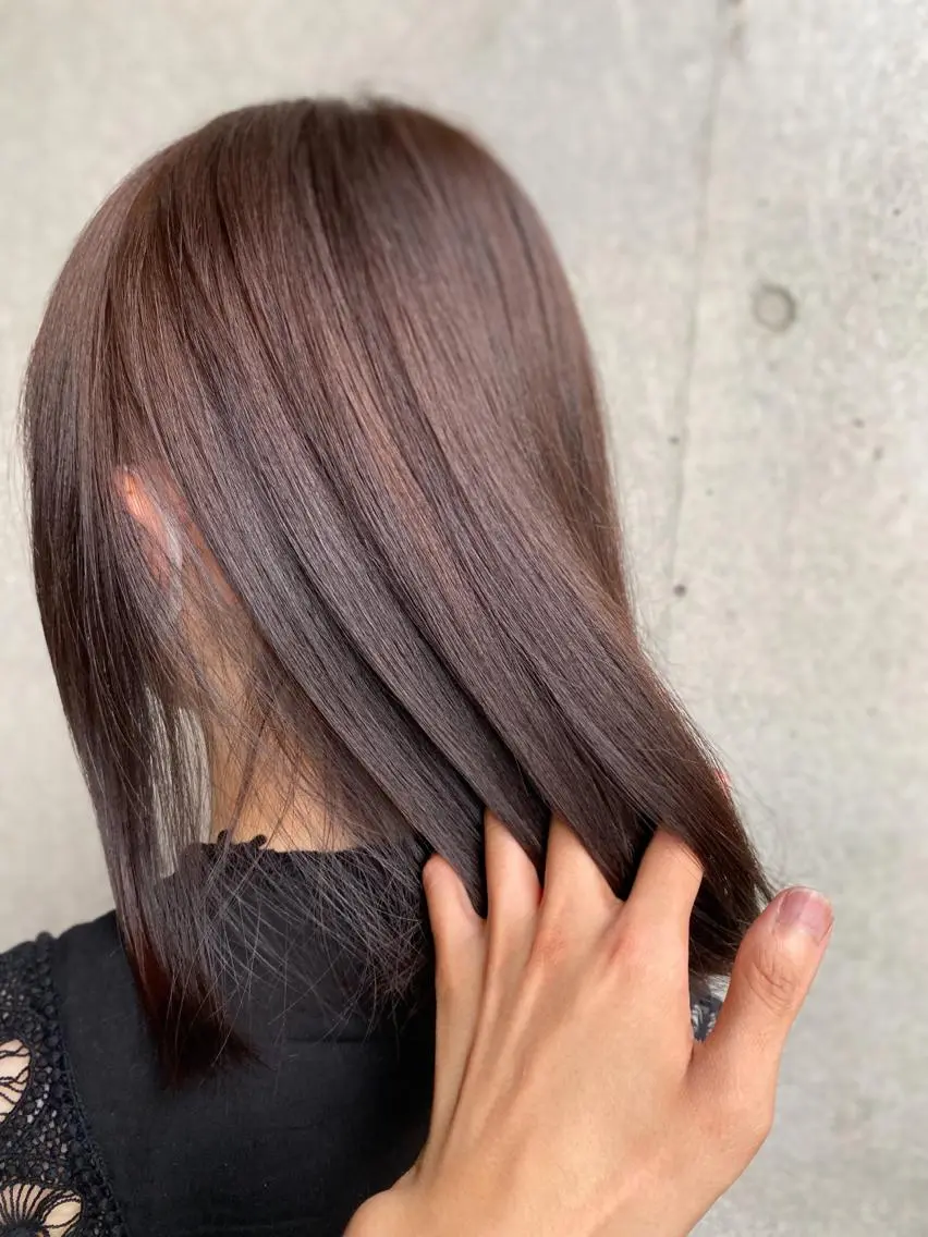 ミディアム カラー モテ前髪 タゴメ シンヤのヘアスタイル