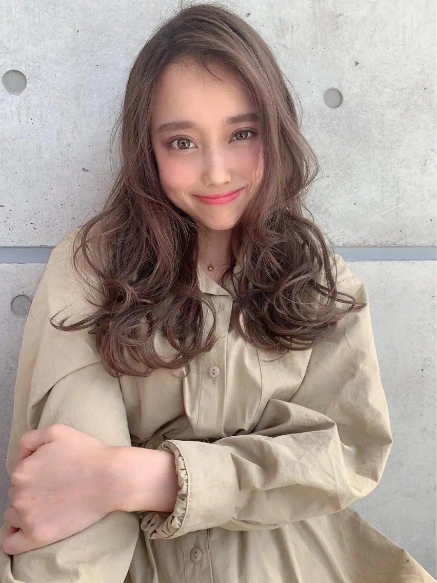ロング カラー パーマ ヘアアレンジ 🎀愛されモテヘア♡ 梅澤夏基🎀のヘアスタイル