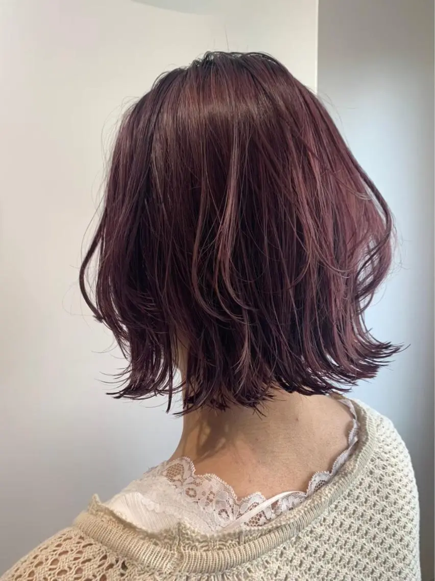 ミディアム ボブ くびれヘア 外ハネヘア Chlom🌿Top Stylist沖田のヘアスタイル
