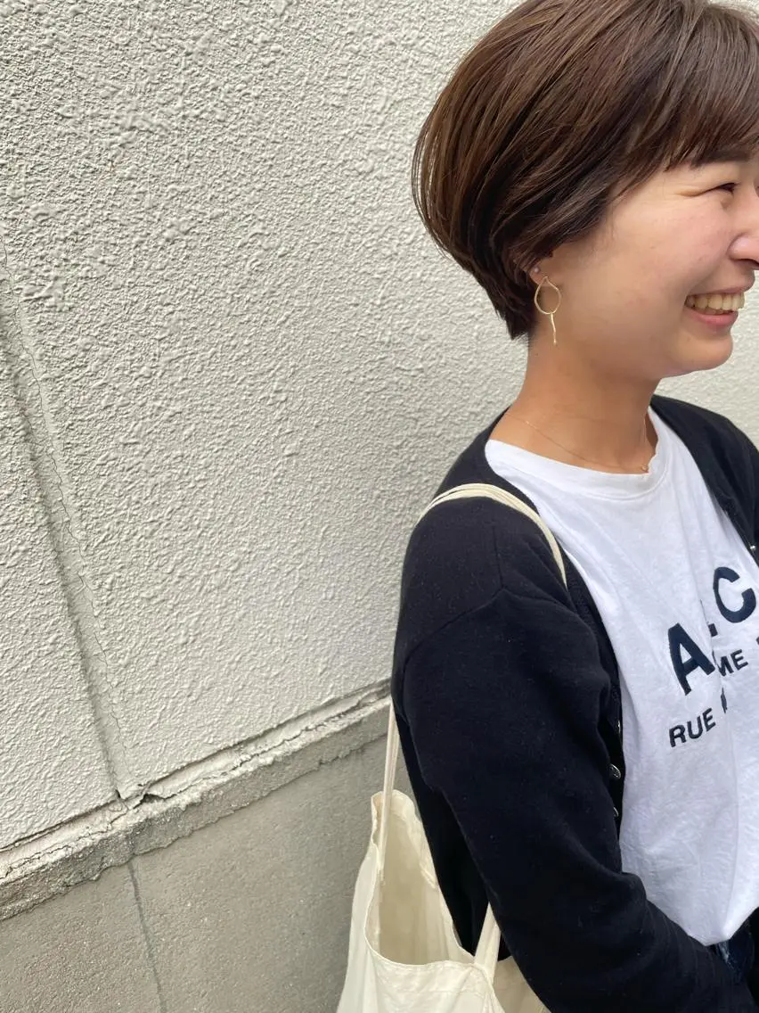 ショート ハイライト ショートヘア カット ヘアカラー トリートメント ayane⭐️ボブ・ ショート・パーマのヘアスタイル