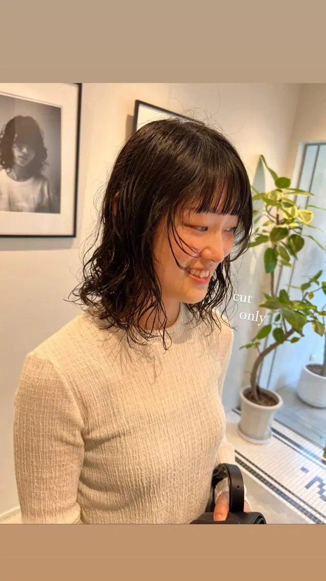 ミディアム ミディアムパーマ ボブ カット パーマ パーマ/名古屋パーマ / コデラ ナナホのヘアスタイル