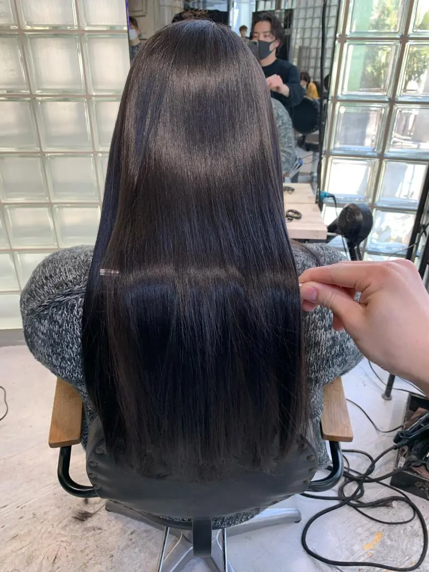 ロング 縮毛矯正 籠倉 蓮のヘアスタイル