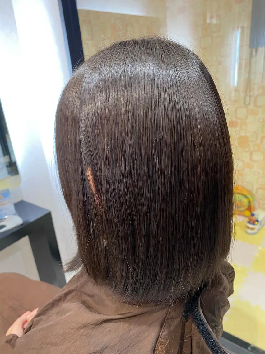 ミディアム 縮毛矯正 酸性ストレート 河上 雅俊のヘアスタイル