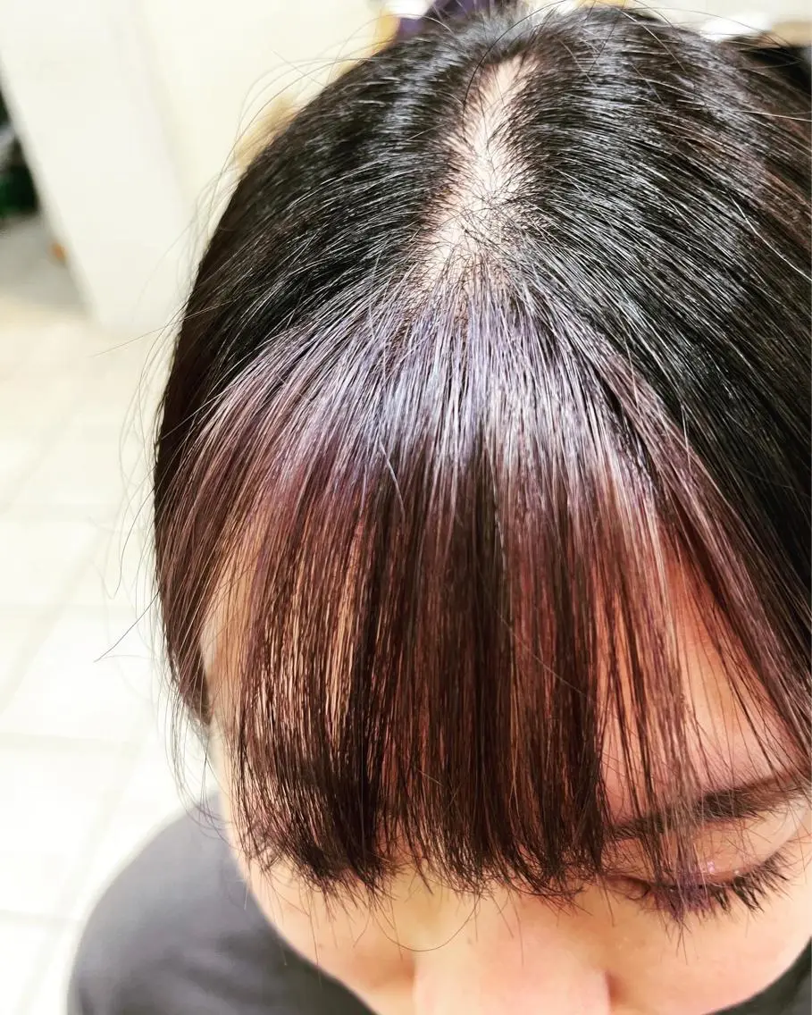 ミディアム カラー イルミナカラー バイオレットカラー たなか なおのヘアスタイル