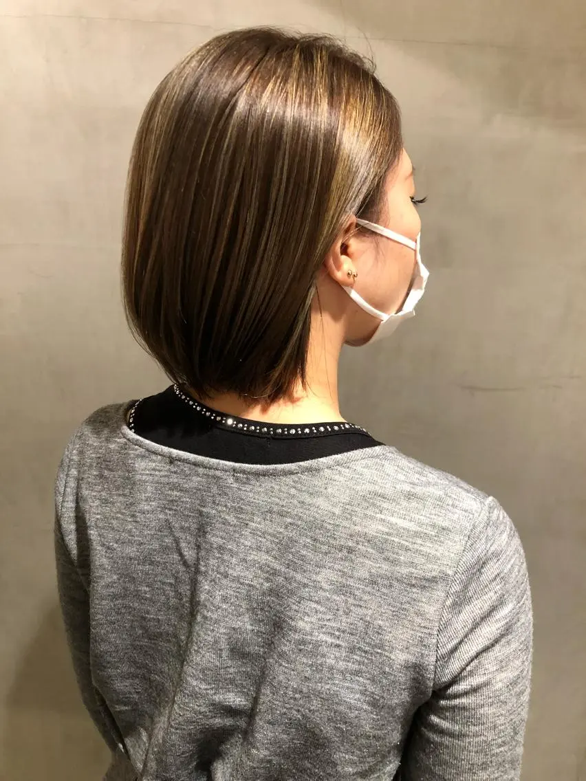 ショート カラー ハイライトカラー ハイライト ヘアカラー トリートメント 大西 直人のヘアスタイル