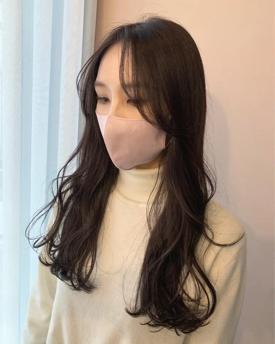 ロング カラー ラベンダーカラー hubhair レイヤー/透明感のヘアスタイル