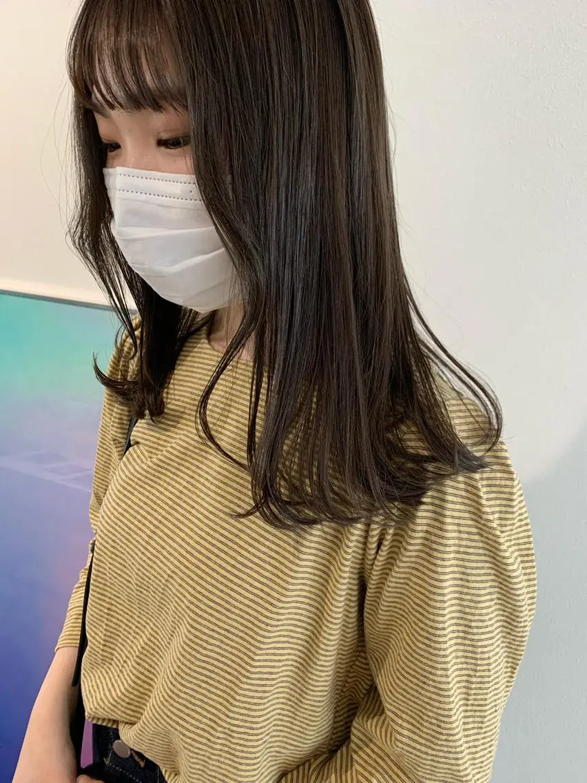 セミロング カラー ブリーチ ブリーチなしカラー ANY／SUE 千葉パーマのヘアスタイル