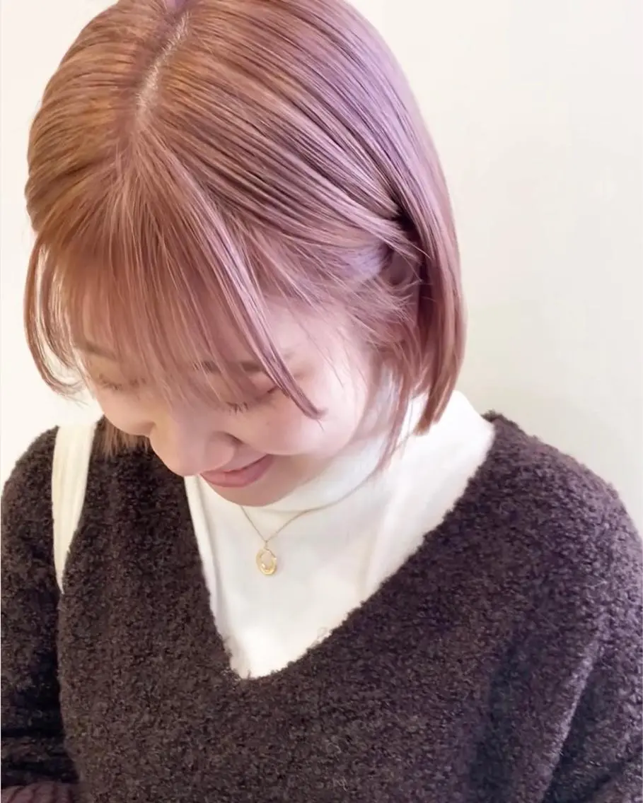 ミディアム ヘアカラー まお♡レイヤーカット ×色っぽstyleのヘアスタイル