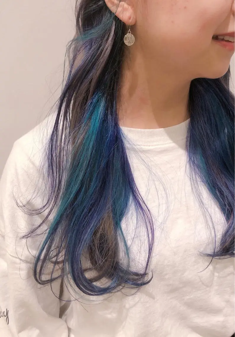 セミロング カット ヘアカラー トリートメント ハイトーン/カラー/ 用賀/稲若健太郎のヘアスタイル