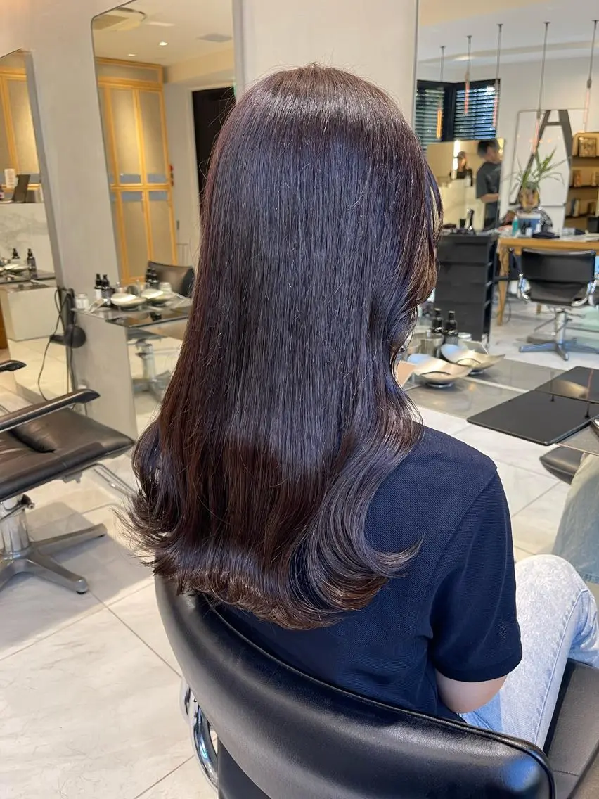 ロング カラー ラベンダーカラー ラベンダーグレー 透明感/レイヤー スタイル🤎mamiのヘアスタイル