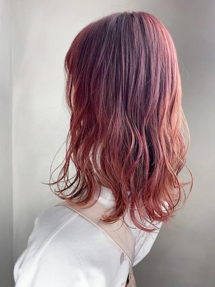 セミロング カラー ヘアカラー 重政 和樹のヘアスタイル