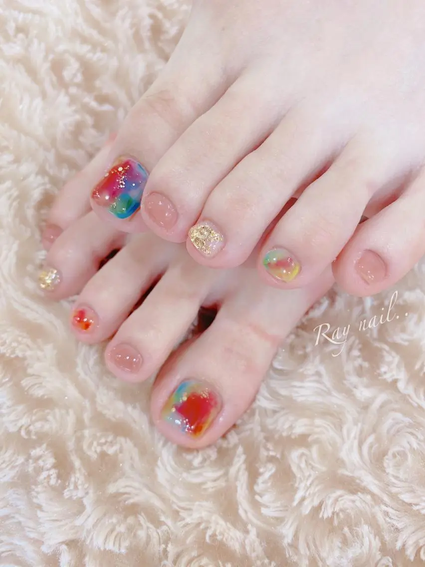 ネイル フットネイル nailsalon ∞ ﾐｶﾅﾙ ∞のネイルデザイン