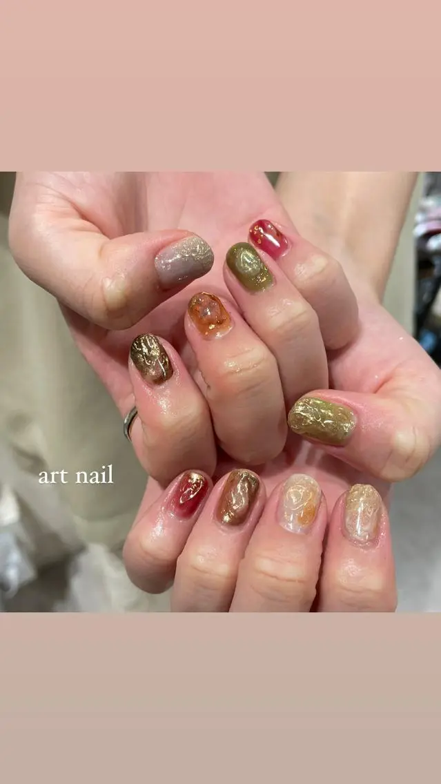 ネイル ハンドネイル 淡色ネイル 🎀moeのネイルデザイン