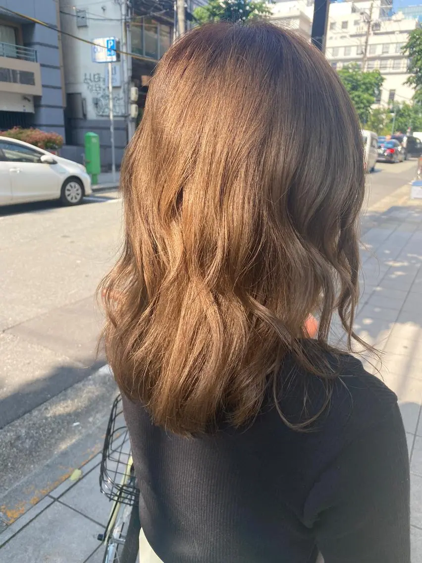 セミロング カラー ヘアカラー トリートメント 韓国好き🇰🇷 美容師MIKUのヘアスタイル