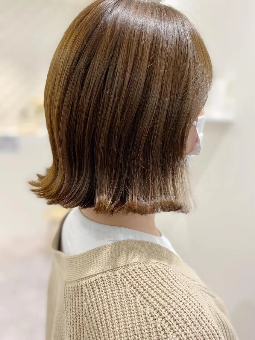 ミディアム カット パーマ トリートメント 隅野 恭生のヘアスタイル