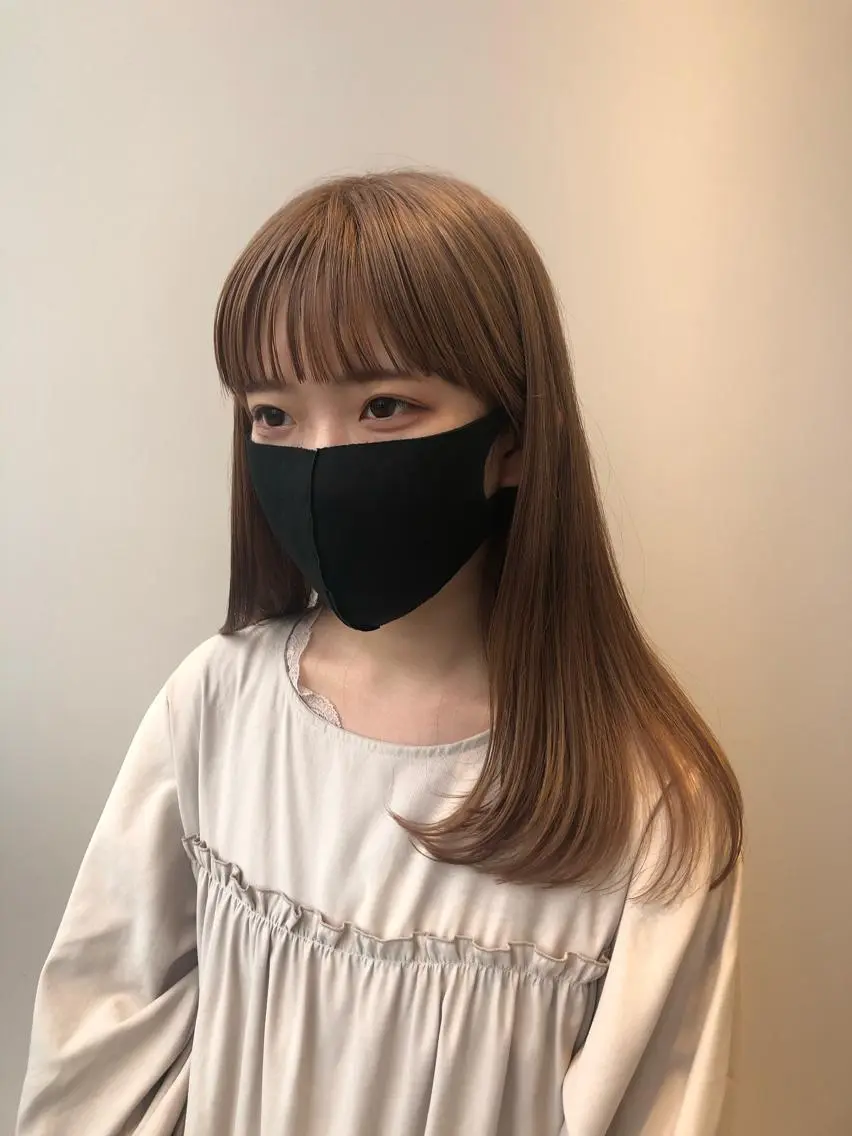 セミロング ヘアカラー ❤︎︎韓国ヘア❤︎︎ 𝑺𝒉𝒊𝒉𝒐のヘアスタイル