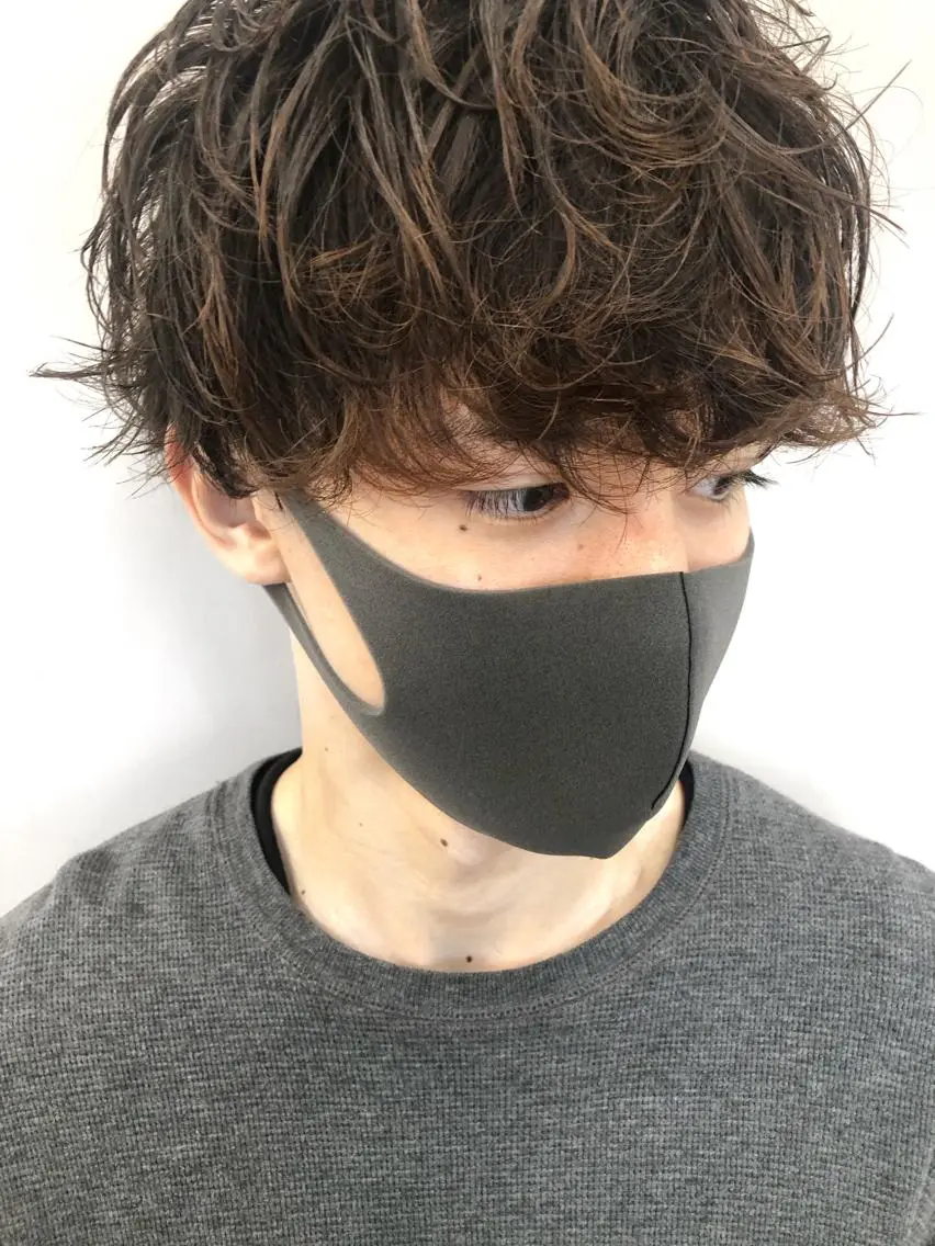 ショート パーマ メンズ マッシュ メンズパーマ カット 関 京磨のヘアスタイル