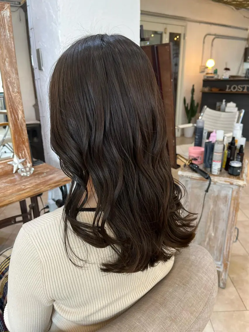 セミロング カラー グレージュ 💛ハイトーン💛 りむのヘアスタイル
