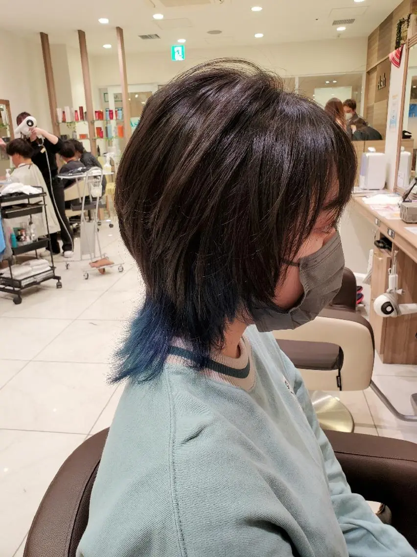 ショート カラー ブリーチ ブルーカラー グレージュ イルミナカラー インナーカラー カラー特化🔥中村 和貴<Ash津田沼>のヘアスタイル