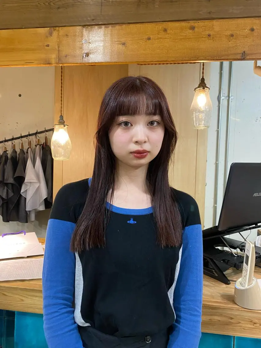 ロング カラー 竹内 柚子のヘアスタイル