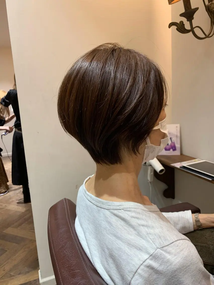 ショート カラー カット ヘアカラー トリートメント tasty priv ate gardenのヘアスタイル