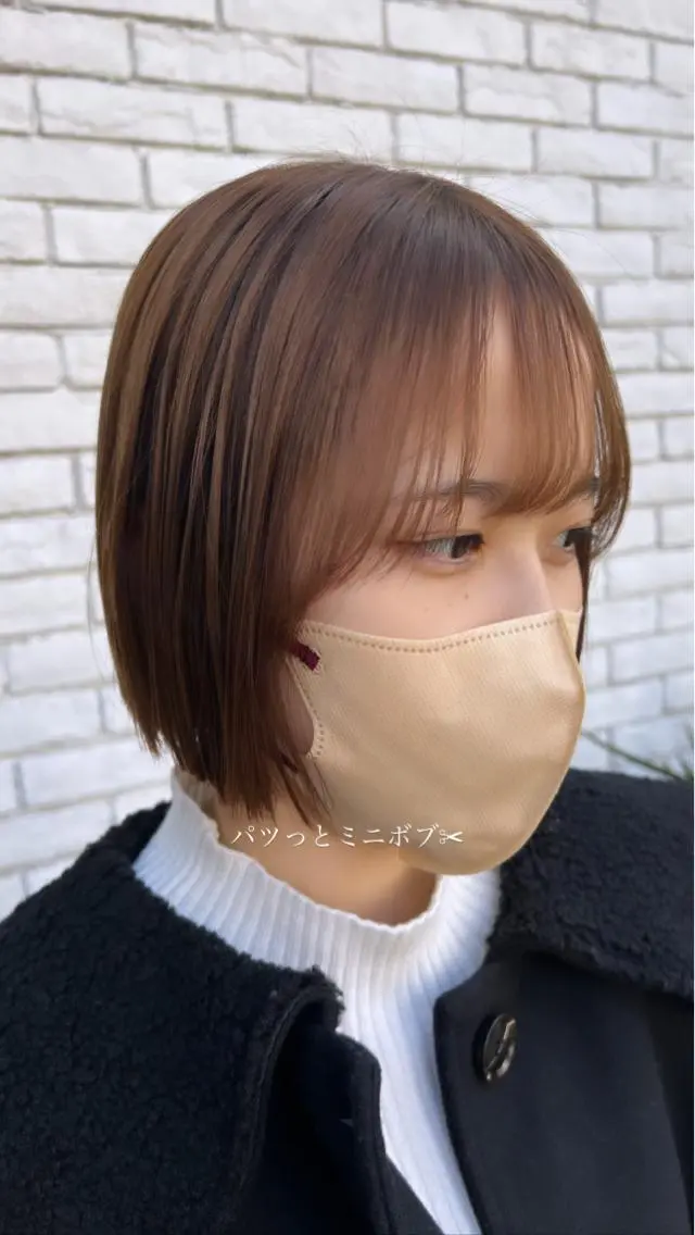 ショート 切りっぱなしボブ ボブ 鹿児島美容室 NATSUKIのヘアスタイル