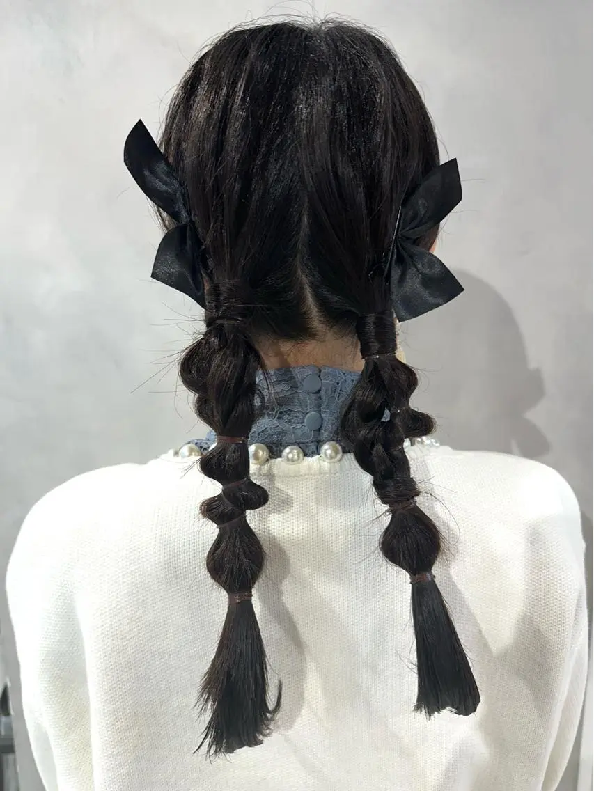 セミロング ヘアアレンジ デザインカラー/パー マ🦖外岡咲希🦖のヘアスタイル