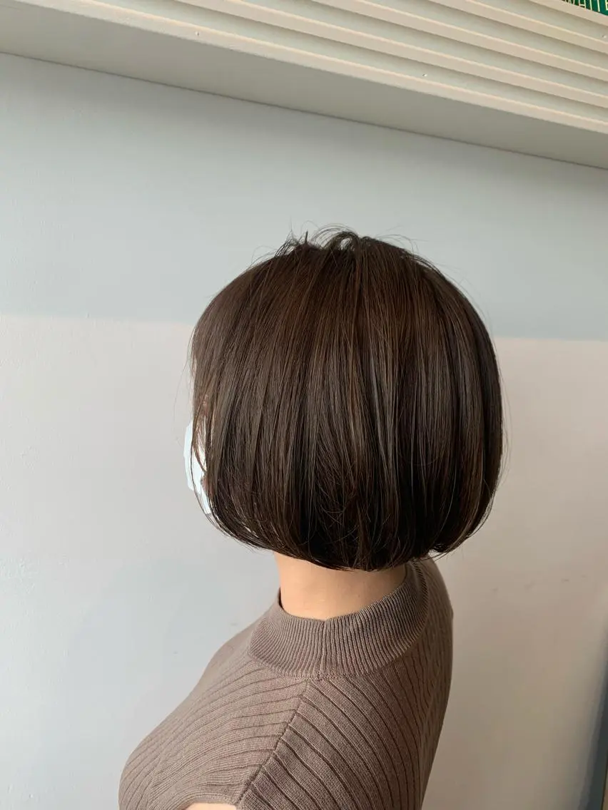ショート ショートボブ 丸みショート アッシュ ボブ ショートヘア カット ヘアカラー トリートメント ヘッドスパ ヘアセット 大宮/山口 竣也のヘアスタイル