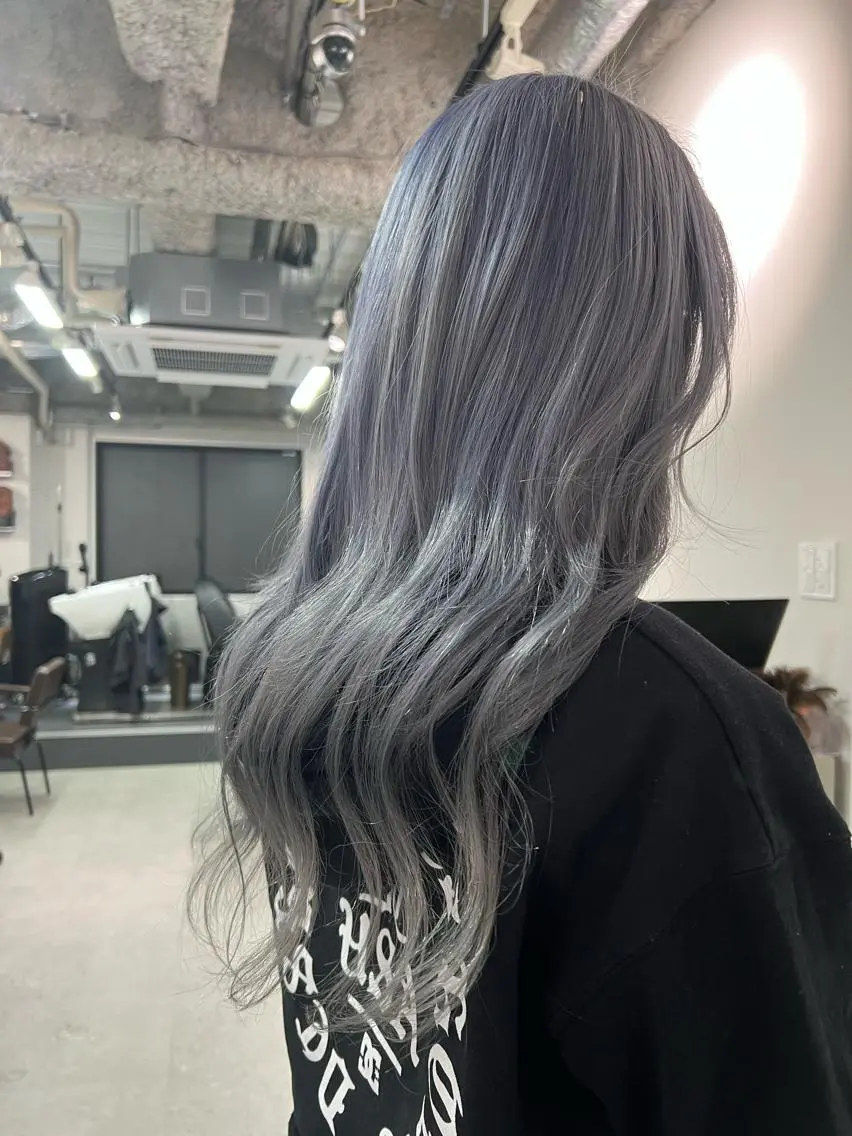 ロング カラー ハイトーン&髪質改善 ＆韓国エクステ🤎のヘアスタイル
