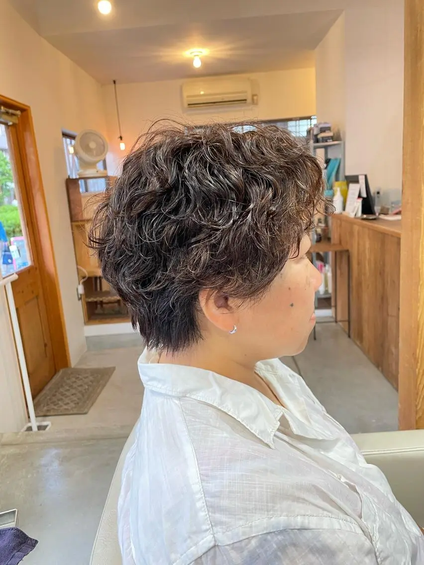 ショート パーマ キッズ ベリーショート ショートヘア 野間 祐哉のヘアスタイル