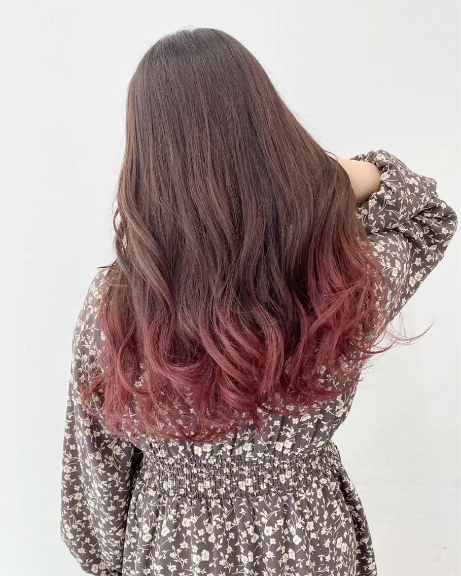 セミロング カラー ヘアアレンジ ブリーチ グラデーションカラー 💗無料カットモデル 募集中yu-ki💗のヘアスタイル