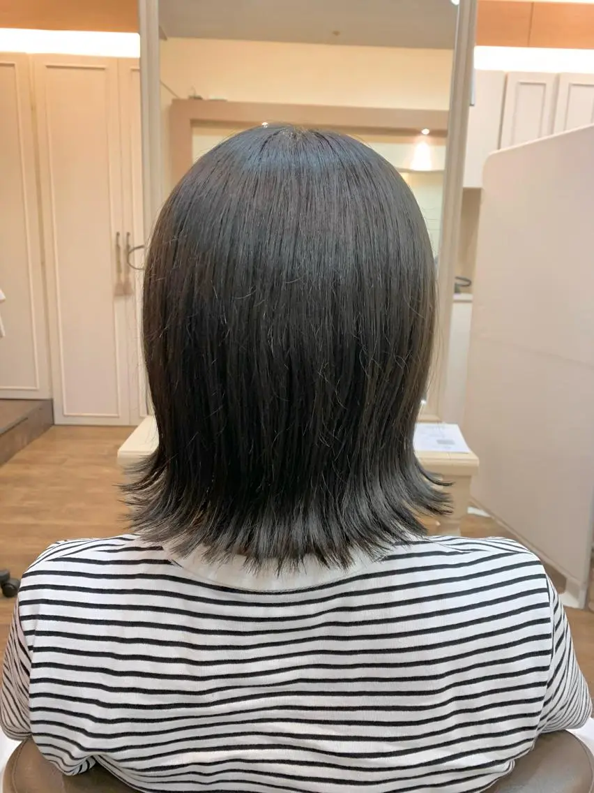 ショート 切りっぱなしボブ ボブ 福原遼華/小顔ショー ト/髪質改善のヘアスタイル