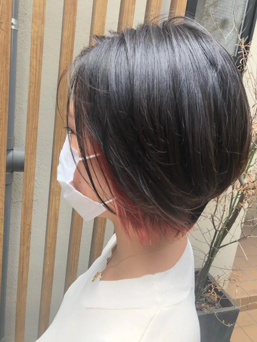 ショート カラー 梅田美容室 高山アヤのヘアスタイル