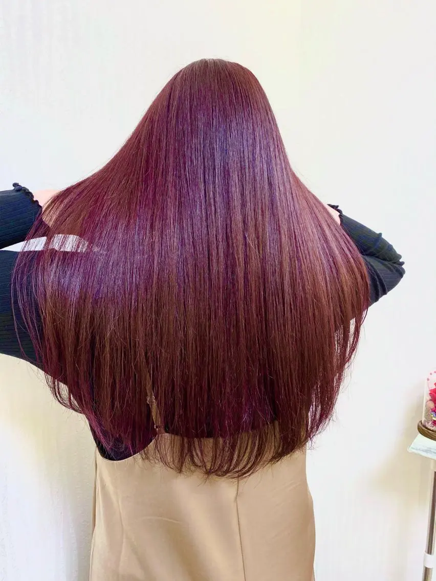 ロング カラー イルミナカラー カット ヘアカラー 縮毛矯正 トリートメント YURI ✨のヘアスタイル