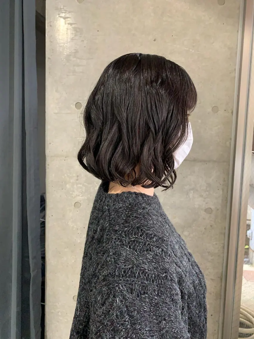 パーマ ボブパーマコテ巻き風 パーマNo1深江秀平のヘアスタイル