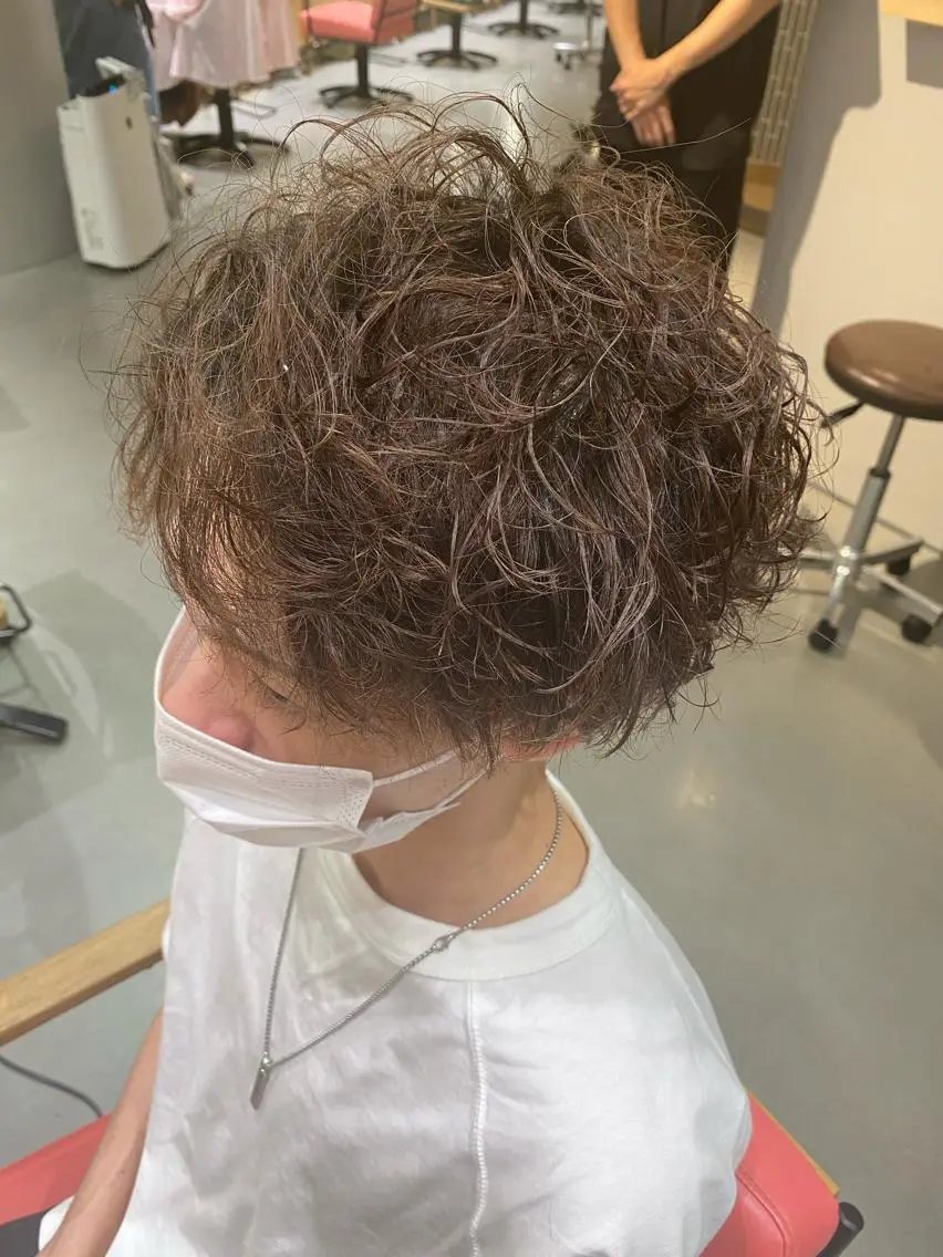 パーマ メンズ カット パーマ 梅田茶屋町メンズ 専門美容師 山元一平のヘアスタイル