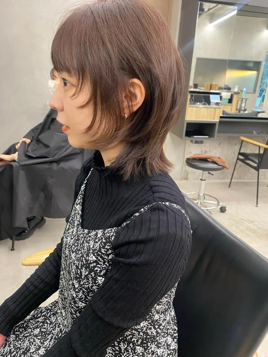ミディアム カラー Saki/レイヤー/ 柔らかカラーのヘアスタイル