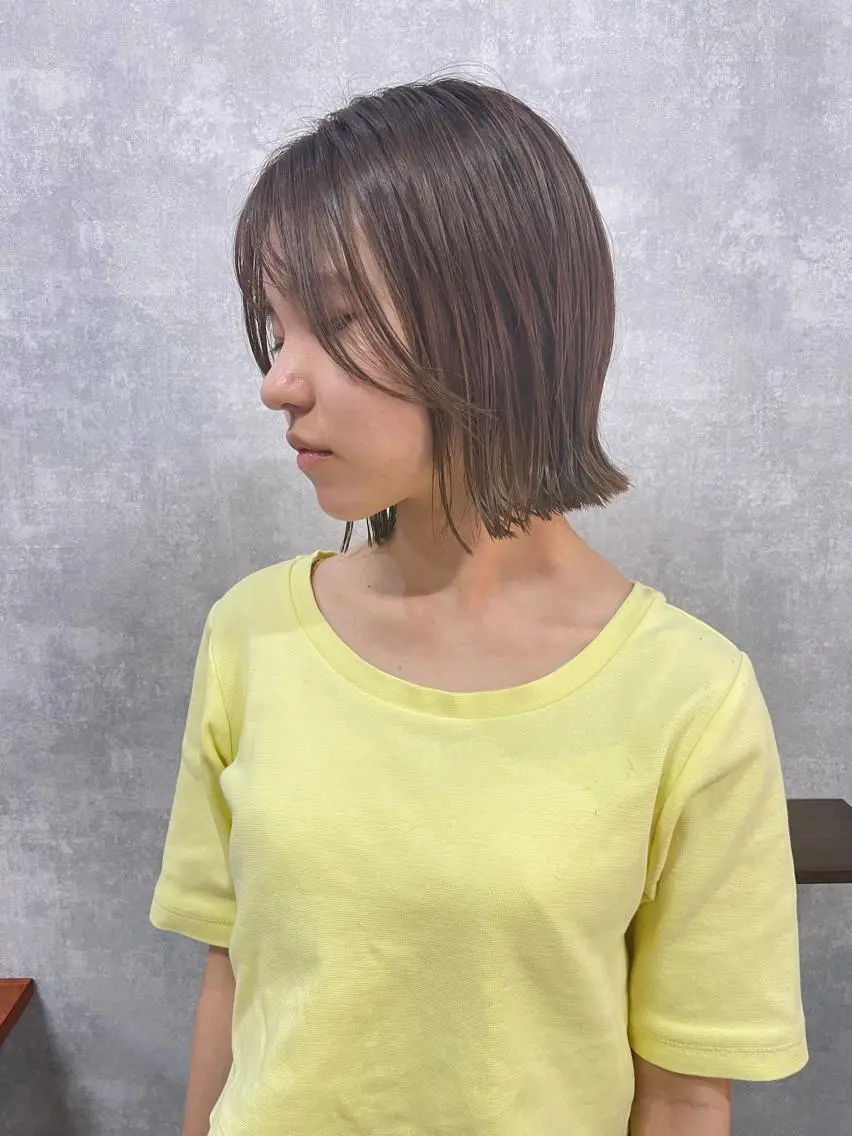 ショート 切りっぱなしボブ ショートボブ ハンサムショート 丸みショート アッシュ モテ髪/ボブ/ショー ト/アダチフウトのヘアスタイル