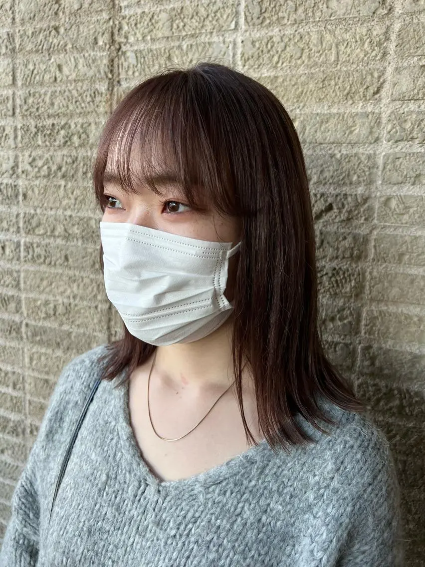 ミディアム カラー ヘアアレンジ ブリーチ グレージュ ラベンダーカラー ラベンダーグレージュ ラベンダーグレー 加藤 綾華のヘアスタイル