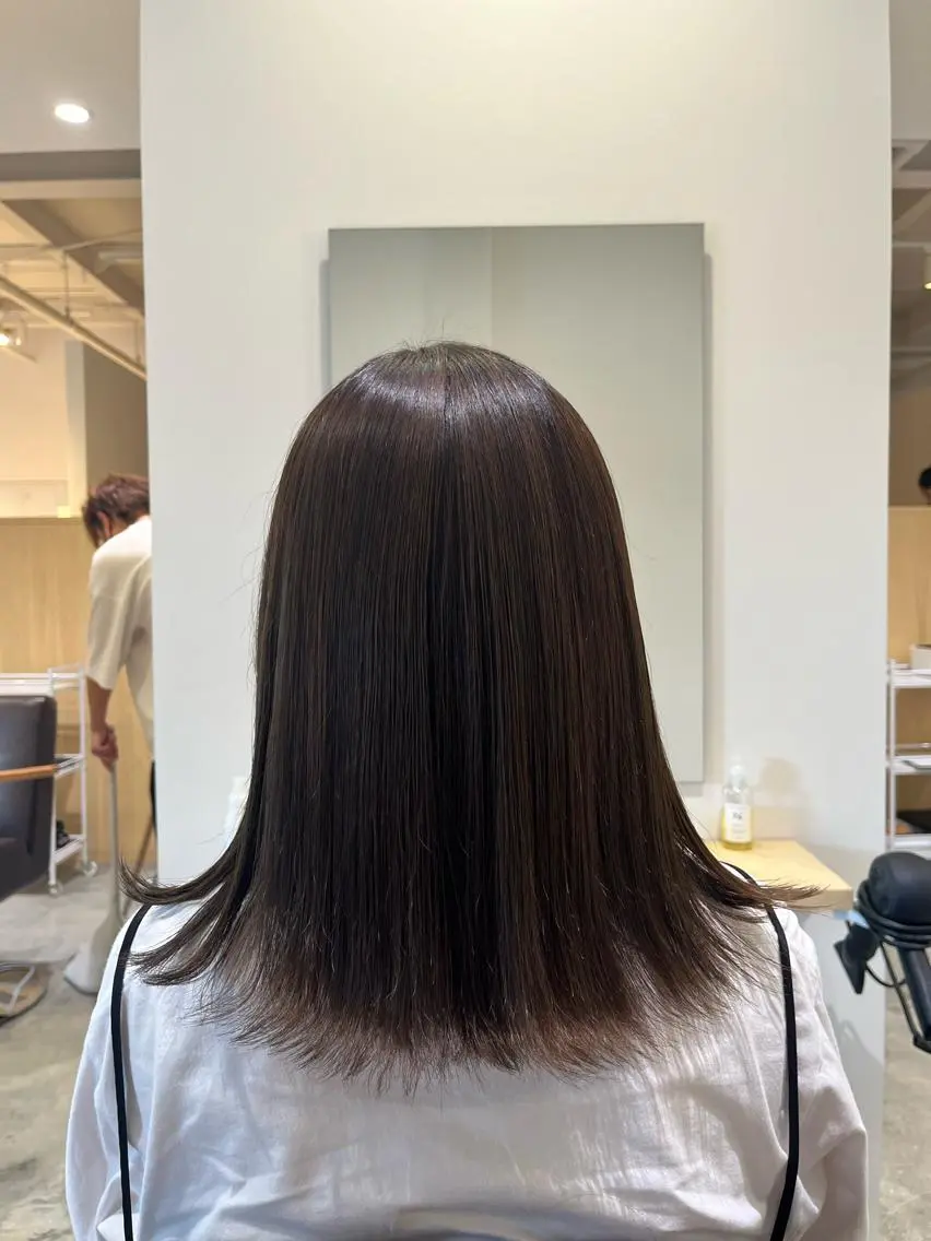 ロング カラー アッシュ ベージュカラー ブリーチ ケアブリーチ ダブルカラー 🌼あんなtrend color🌼のヘアスタイル