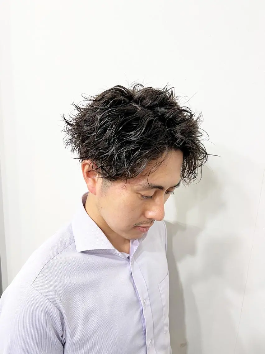 カラー パーマ ヘアアレンジ メンズ 名古屋駅/トップス タイリスト/大黒拓哉のヘアスタイル